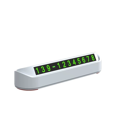 Temporary Car Parking Number Plate Nömrəli dayanma kartı - white-abs-8-set-of-numbers