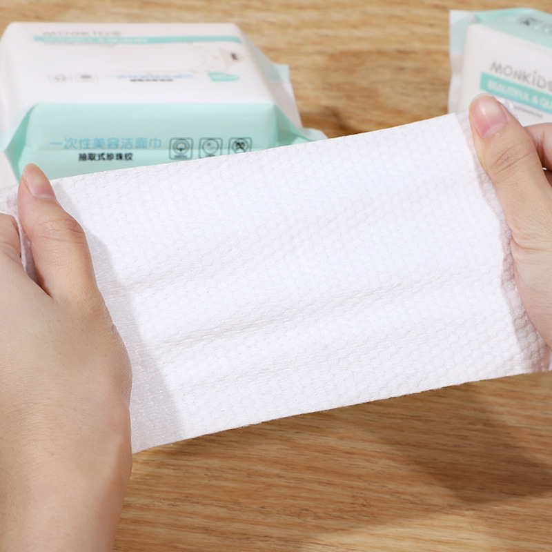 Toalla facial desechable Mengbei Algodón puro pequeña toalla facial portátil 20 piezas toalla facial húmeda y seca de doble uso