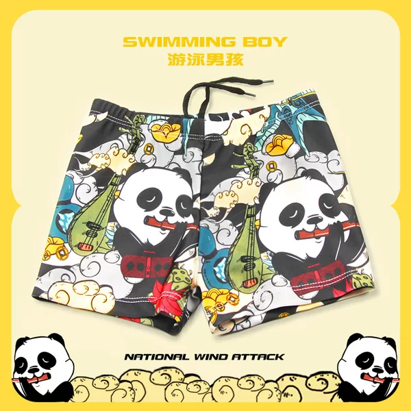 2025 New Children's Swimming Pants Boys Large, Medium and Small Baby Boxer Briefs Cartoon Casual Swimming Pants Vacation Equipment