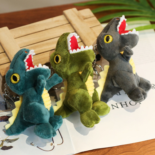 Creative dinosaur plush toy Tyrannosaurus rex small doll keychain bag pendant small rag doll doll wholesale
