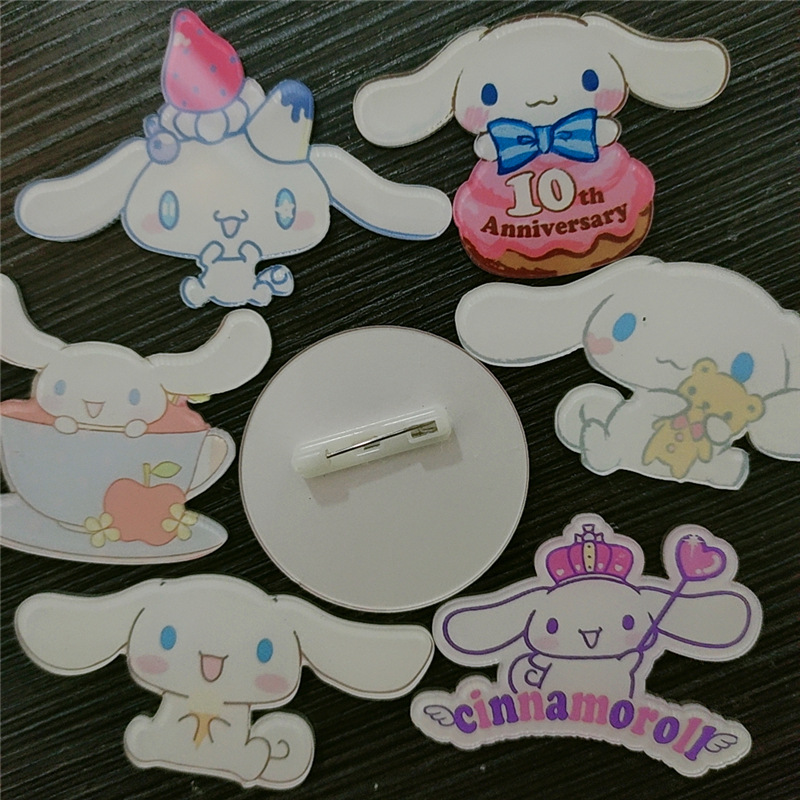 Harajuku Gemini acrílico broche de dibujos animados insignia bolsa accesorios periféricos DIY teléfono móvil Shell parche