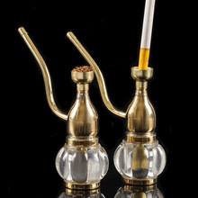 金泰水烟斗卷烟/烟丝两用 男士铜质水烟壶 便携老式水烟袋水过滤