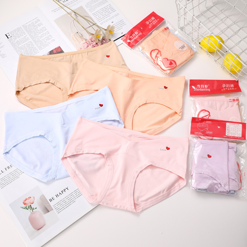 Modal Cotton Low-Waist Maternity Underwear to Support the Abdomen, Large Size, Breathable and Comfortable Briefs for Women during Early, Middle and Late Pregnancy