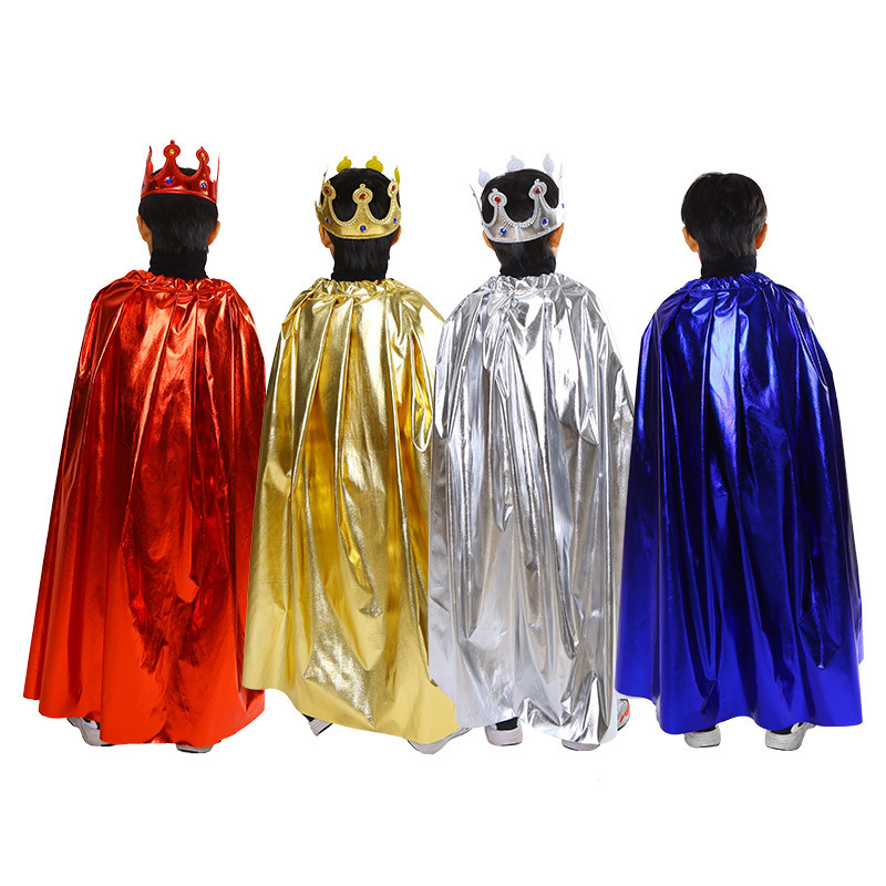 Children's performance costume props color red factory direct King Princess Prince scepter Cape Crown Children's performance costume props color red factory direct King Princess Prince scepter Cape Crown