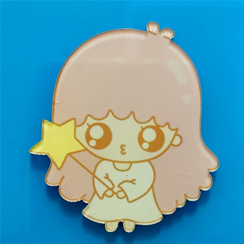 Harajuku Gemini acrílico broche de dibujos animados insignia bolsa accesorios periféricos DIY teléfono móvil Shell parche