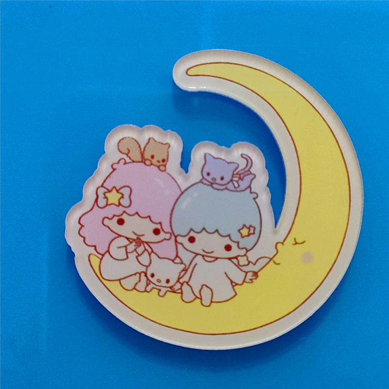 Harajuku Gemini acrílico broche de dibujos animados insignia bolsa accesorios periféricos DIY teléfono móvil Shell parche