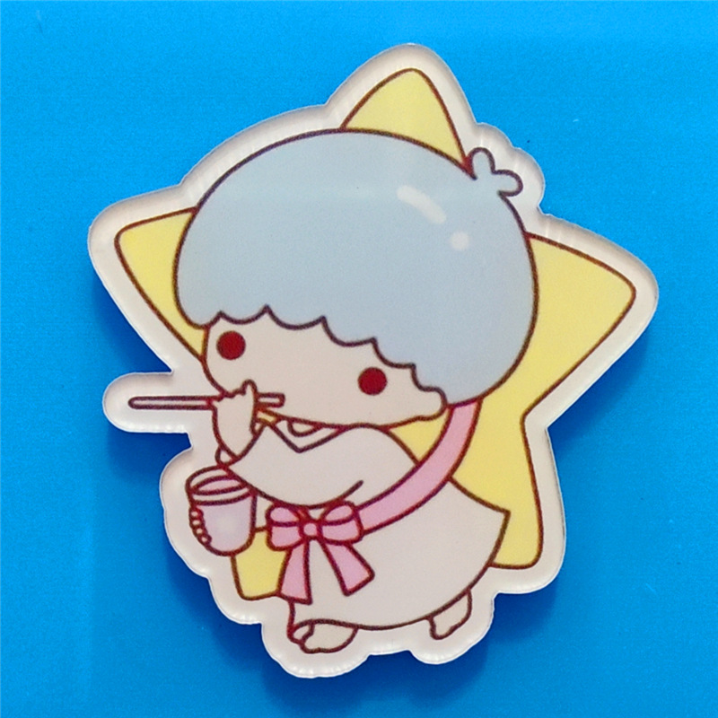 Harajuku Gemini acrílico broche de dibujos animados insignia bolsa accesorios periféricos DIY teléfono móvil Shell parche