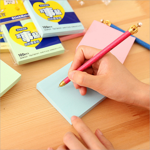 Cute sticky notes colorful office note paper tearable student creative N times sticky notes set message stickers