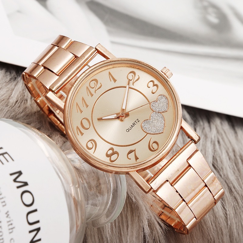 Correa de acero de moda casual amor reloj de mujer deseo Venta caliente melocotón corazón correa de acero reloj de mujer en stock entrega al por mayor image 3