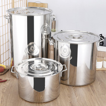 批发304不锈钢汤桶带盖汤锅加厚水桶商用多用桶酒店食堂饭桶汤桶