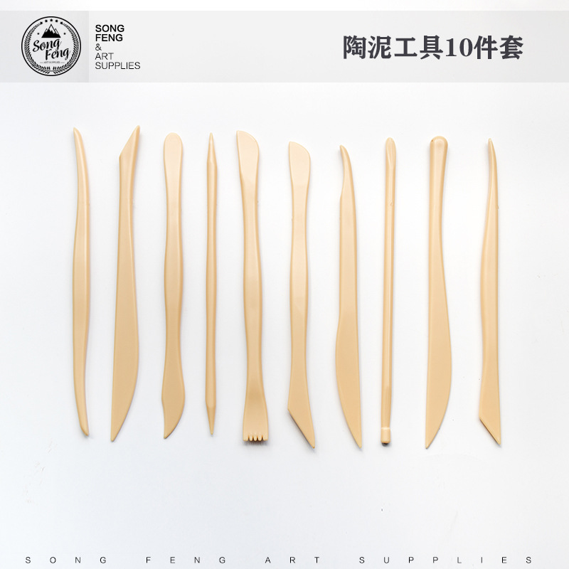 Herramientas de cerámica transfronterizas 10 piezas traje escultura de arcilla multi-combinación cuchillo de talla pastel galleta fondant suministros de producción de bricolaje