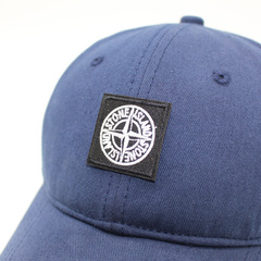 European and American workwear small label embroidery soft top baseball cap spring and summer versatile black and white short brim curved hat for men and women trendy hat