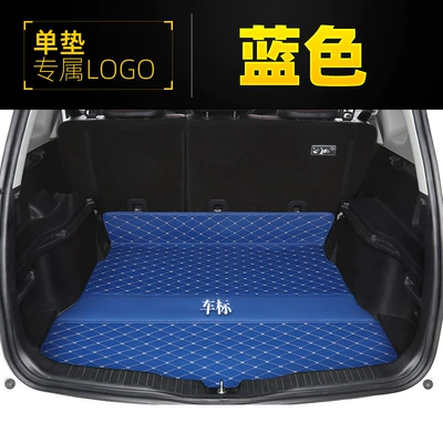 H2 M6 Kia K3 smart | Trunk Mat - butterfly-pattern-with-car-logo-trunk-single-piece-blue-leather-version