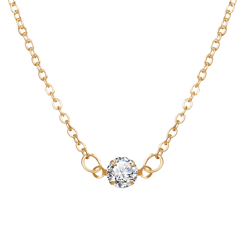 new necklace creative retro simple diamond neck chain clavicle chain_voghion.com