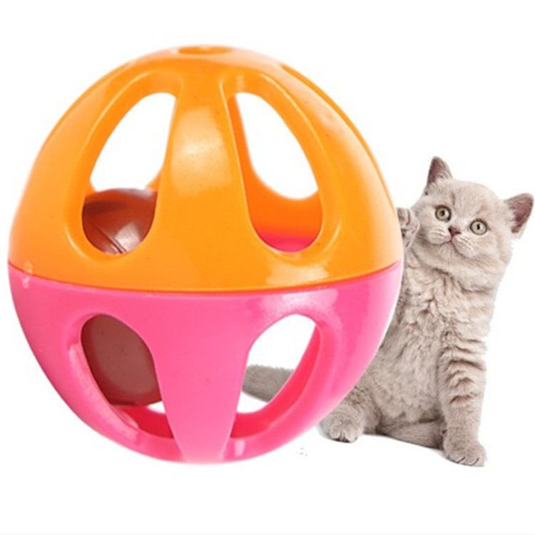 3.6CM双色铃铛 猫玩具发声铃铛球 声音清脆猫咪互动玩具铃铛球