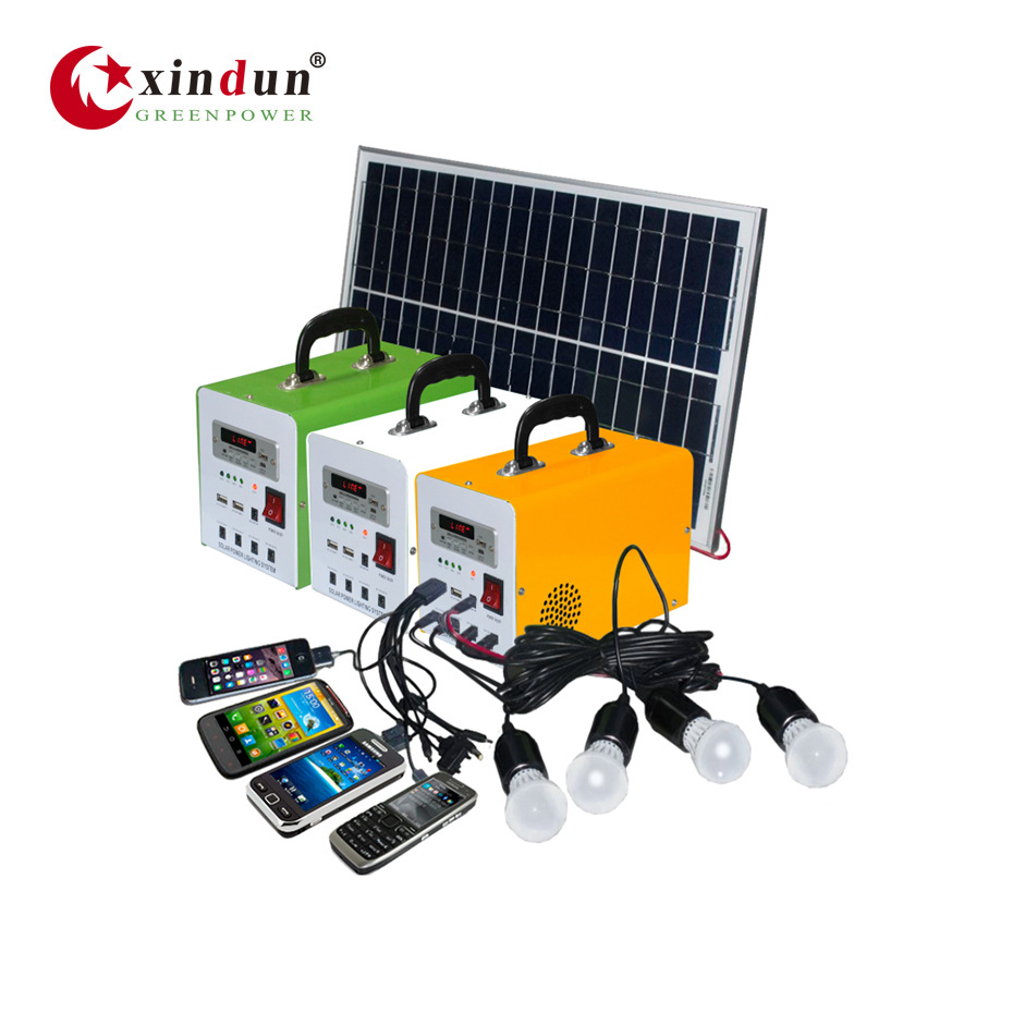 欣顿太阳能直流发电小系统10W20W30W带MP3和收音机FM功能