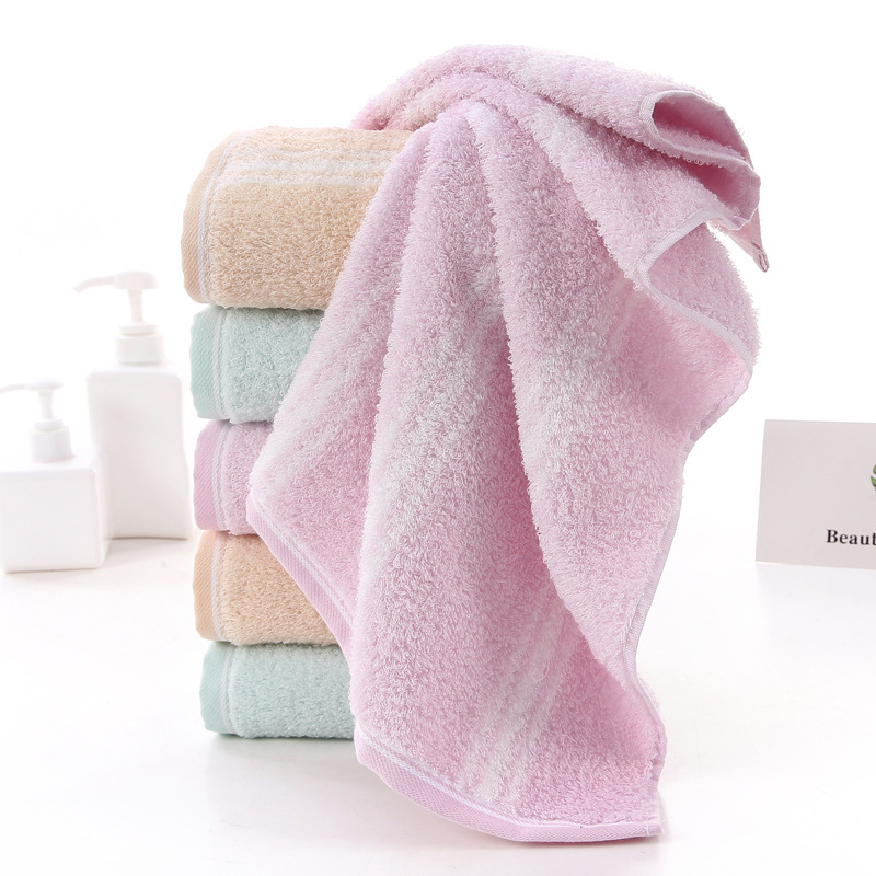 Source Towel Factory Wholesale Textiles 21-Count Soft Yarn Cotton Towel Face Towel Absorbent Fluffy Skin-Friendly