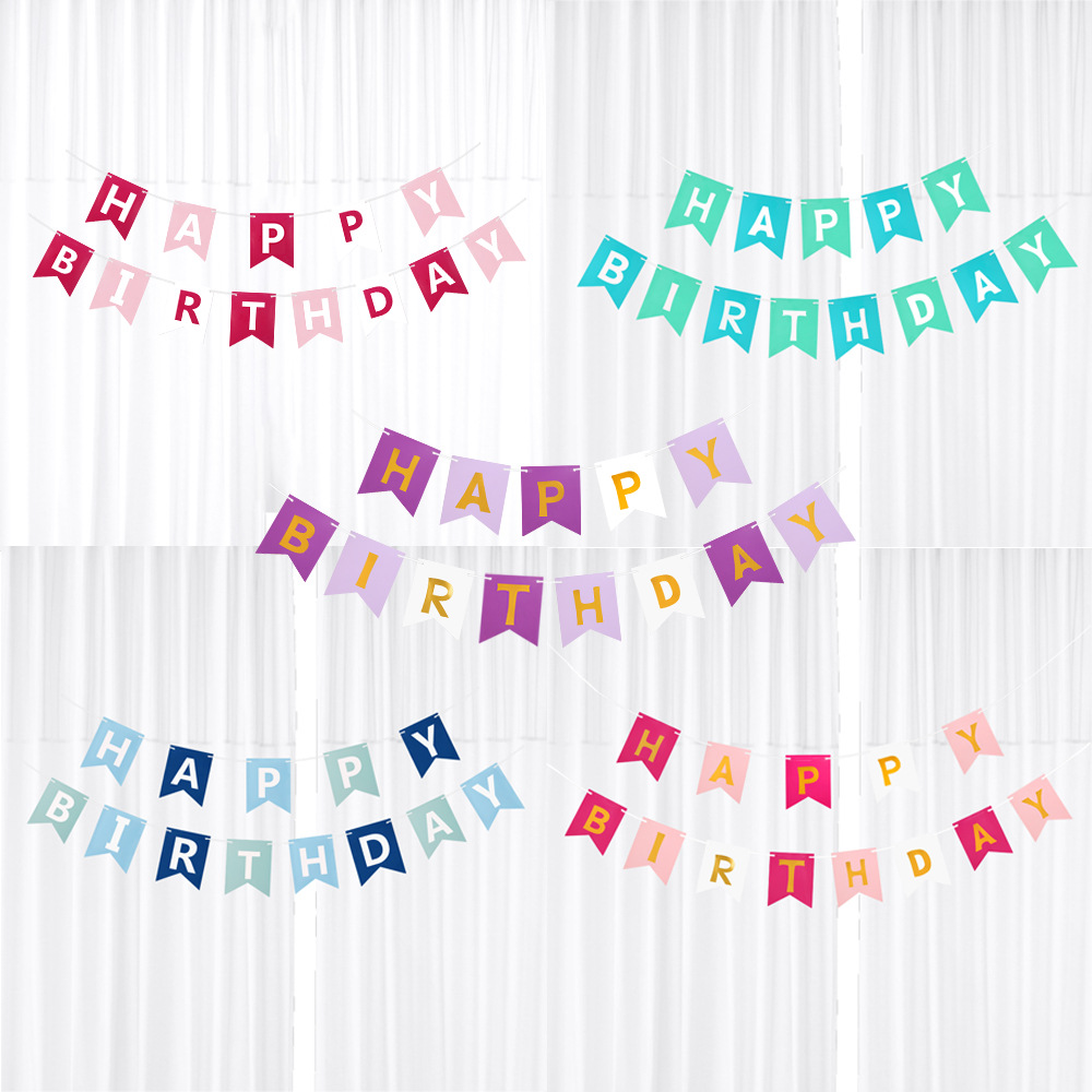 Bandera de cumpleaños estilo 2026, decoración para fiestas, pancarta con letras de feliz cumpleaños, bandera colgante con diseño de cola de pez