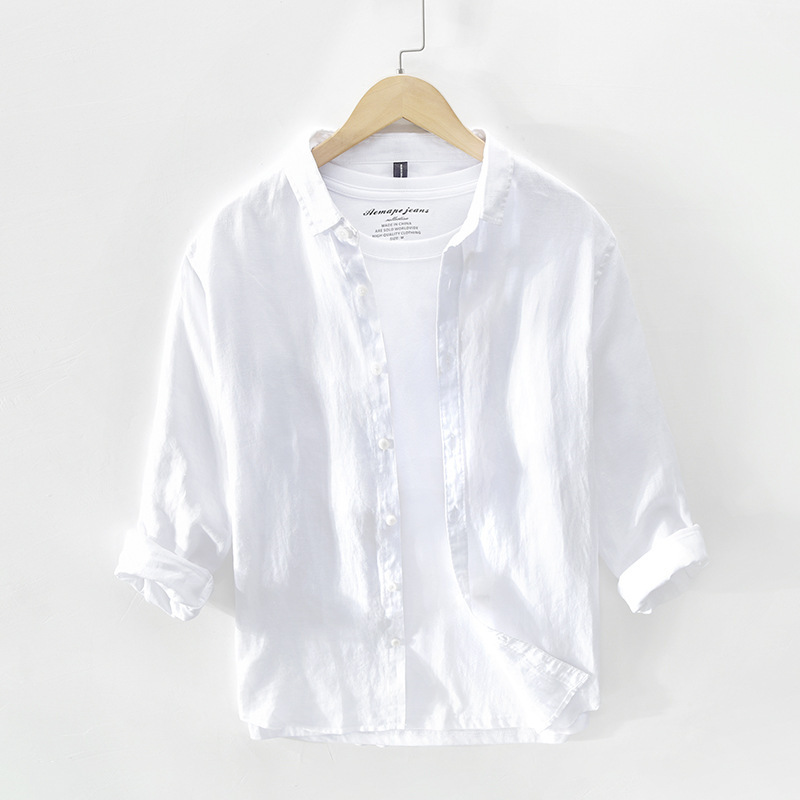 610 Men's Linen Long Sleeve Shirt Casual Shirt Dropshipping