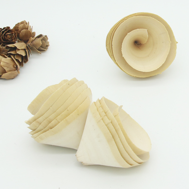 天然原木材料木花木卷 花圣诞花环柳木花 可染色 DIY装饰拍摄道具