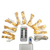 USB remote control 3*3M300 copper line curtain lights LED music voice control festival ice bar color lamp