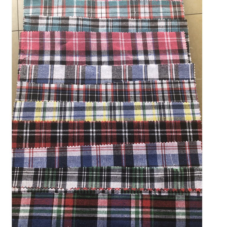 非洲色织彩格子布 服装面料 涤棉布 江苏色织实力工厂 可订织花型