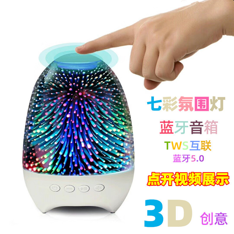 Amazon nuevo LED colorido Faro de audio cielo estrellado tarjeta De Navidad serie TW creativo altavoz Bluetooth