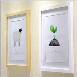 木质相框批发拼图实木画框8k36寸高级感大画框洗照片摆台定制相框