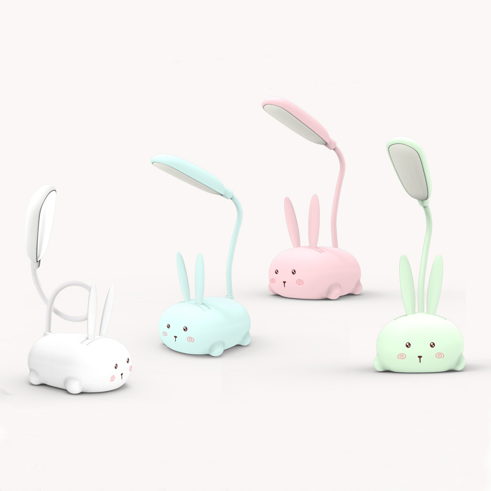 Dibujos Animados creativo plegable LED pequeña lámpara de mesa estudiante aprendizaje ojo protección libro luz USB carga mini luz de la noche