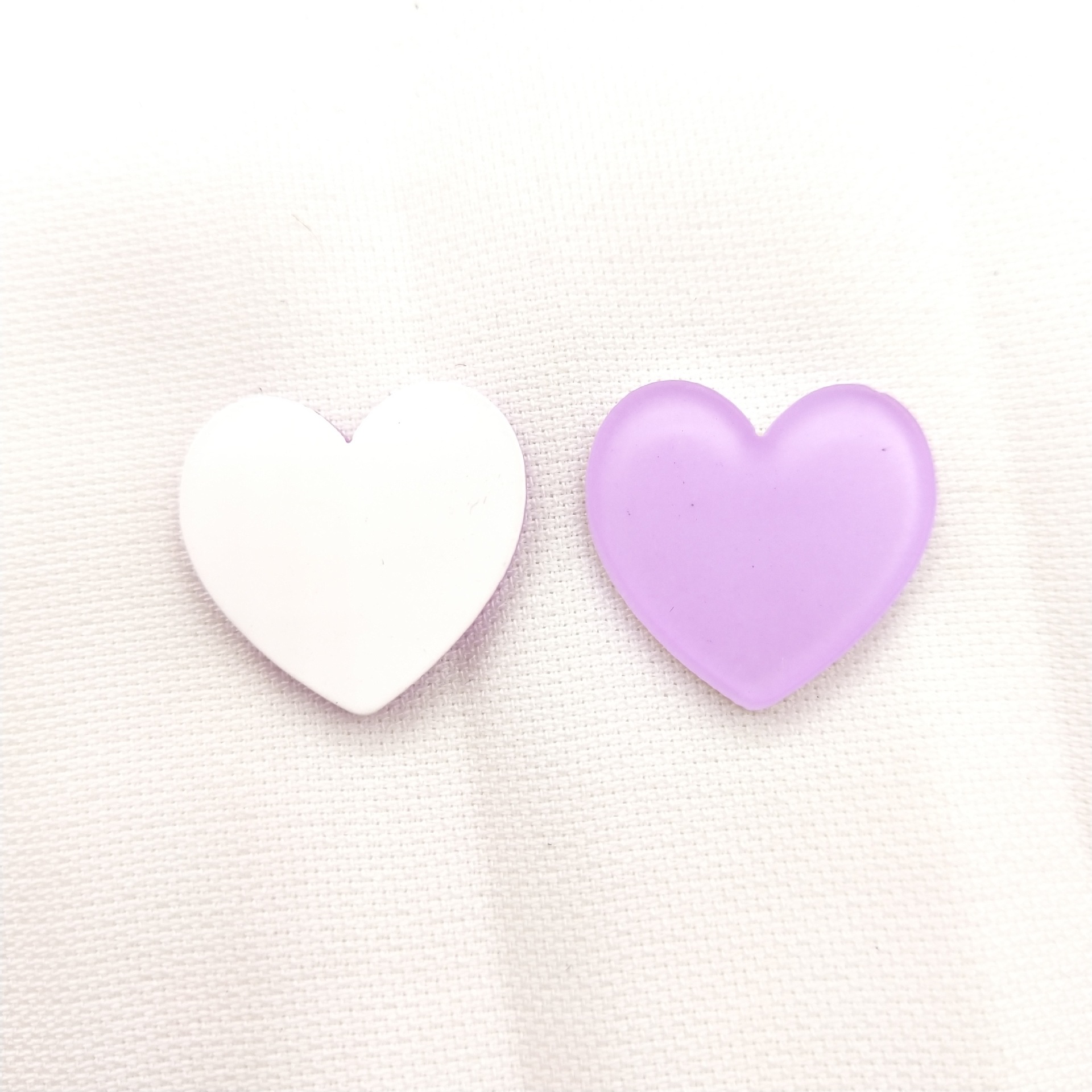 Color caramelo melocotón corazón jalea esmerilado acrílico amor ciruela DIY accesorios tocado accesorios horquilla accesorios joyería