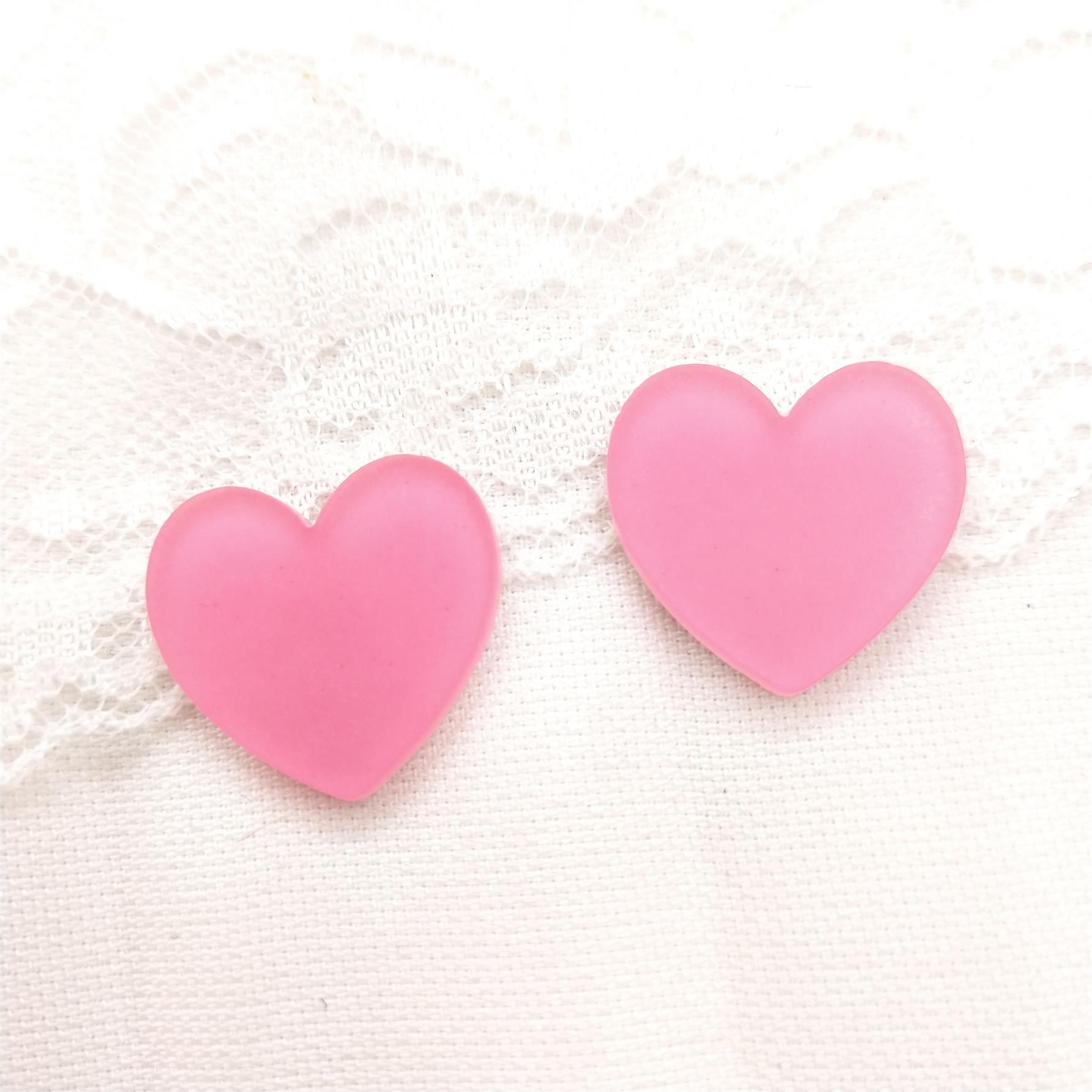 Color caramelo melocotón corazón jalea esmerilado acrílico amor ciruela DIY accesorios tocado accesorios horquilla accesorios joyería