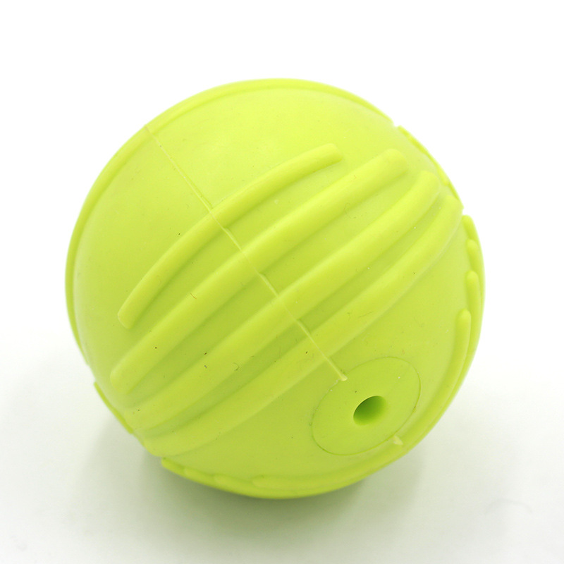 Bola de perro de juguete de sonido para mascotas Bola de rayas de caucho TPR Pelota de juguete de perro golden retriever suministros
