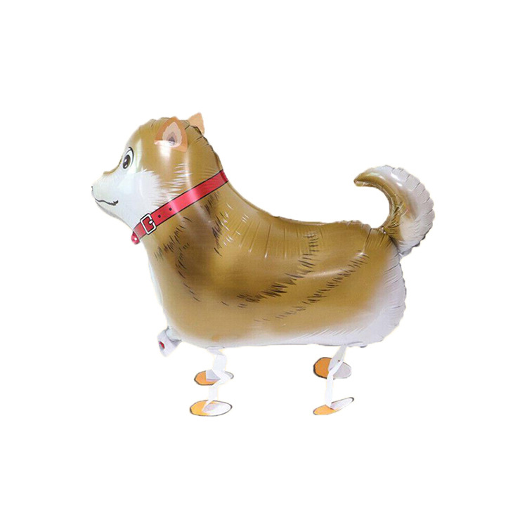 Transfronterizo mascotas caminando globo fiesta de cumpleaños arreglo de película de aluminio globo caminando globo de papel de aluminio