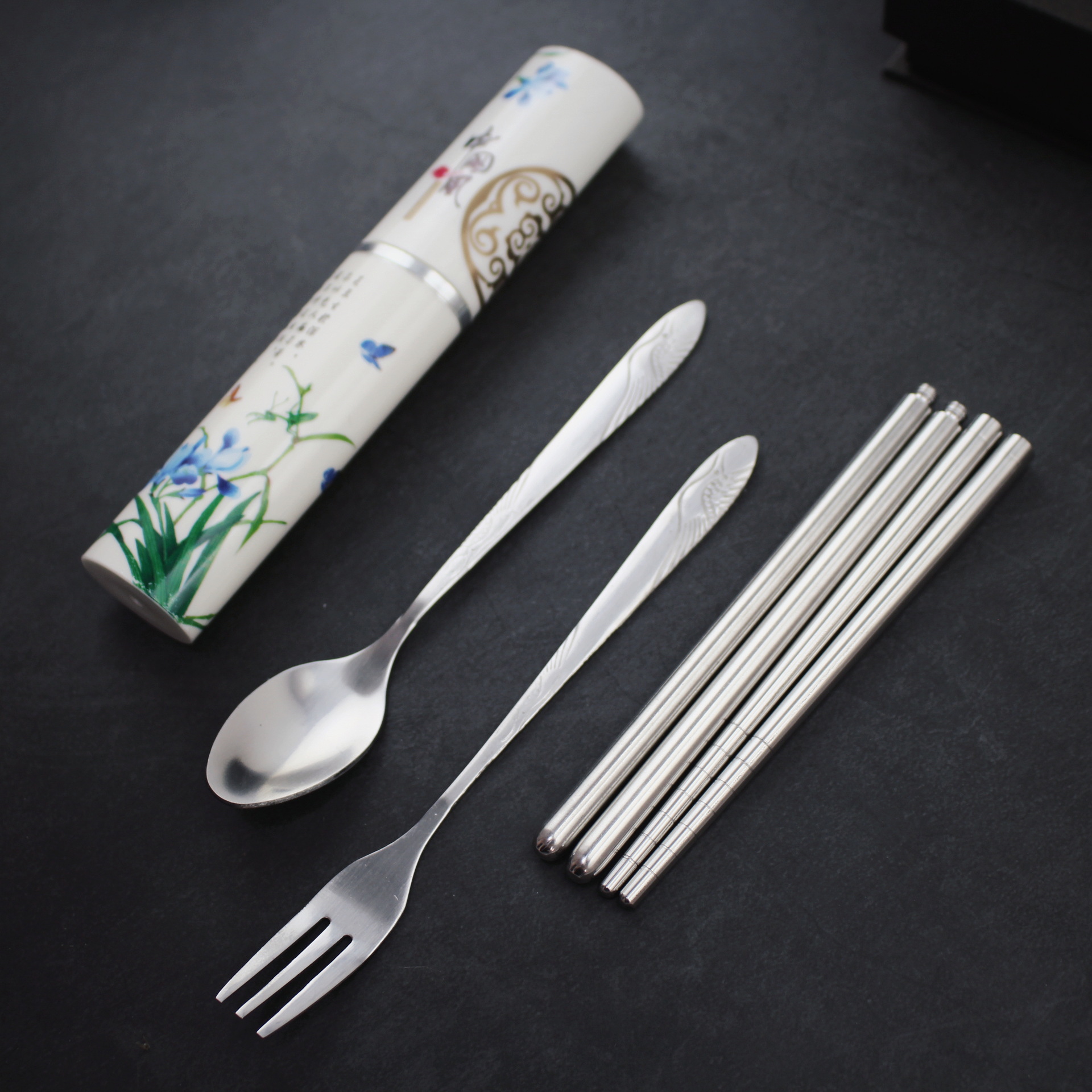 난초 식기 세트