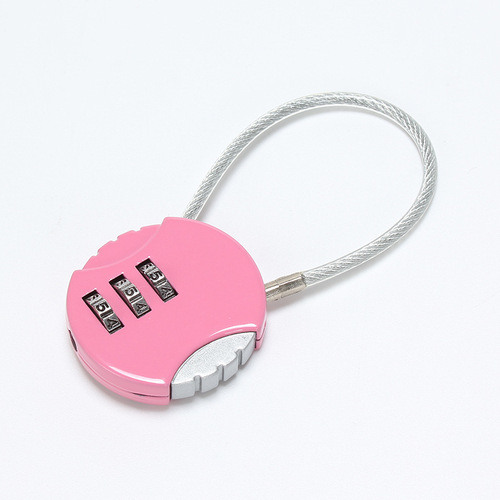 Steel Cable Password Lock, Colorful Cookie-Shaped Password Hanging Lock Box, Backpack, Makeup Bag, Pencil Case, Cartoon Lock