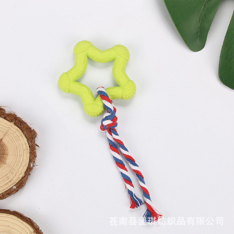 Productos para mascotas TPR juguetes para mascotas juguetes para perros resistentes a la mordedura juguetes para perros en forma de pentacos juguetes para perros Teddy Bear al por mayor