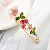Brooch, protective underware lapel pin, crystal, shirt, cardigan, western style, clips included, simple and elegant design