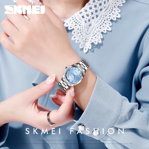 SKMEI Moment Beauty Cross-Border Women's Stainless Steel Watch Fashion Waterproof Quartz Watch Niche Women's Watch Wholesale