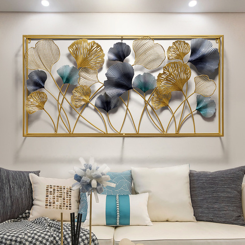 Living room background wall hanging creative home wall hanging new Chinese style ginkgo leaf decoration restaurant wall hanging