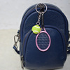 Realistic tennis racket, keychain, fashionable bag decoration, pendant, Birthday gift