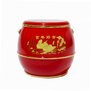 802 Wedding Son Bucket Large Red Solid Wood Sunbao Bucket Wedding Cornucopia Bucket Ornament Wholesale