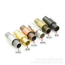 现货不锈钢磁铁扣带牙车轮扣螺丝扣手链扣皮绳龙鳞配件磁铁扣批发