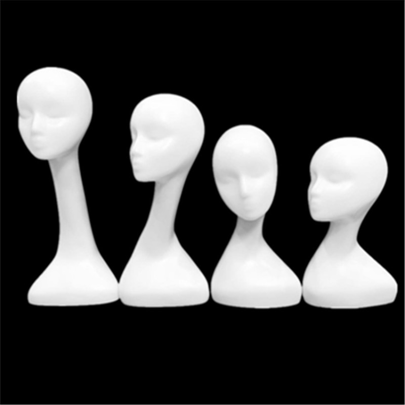 Wig Model Head Female Abstract Art White Head Window Display Stand Hat Headband Model Head Props DIY