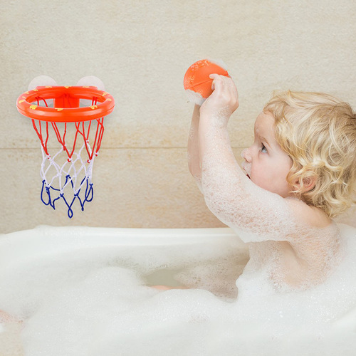 Cross-border water play basketball, children's basketball stand, bathroom toy, baby suction cup indoor water play toy