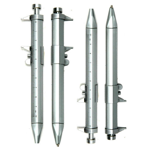 Tool ruler silver multi-functional 10cm measuring instrument, top measure mini short small ruler plastic vernier caliper