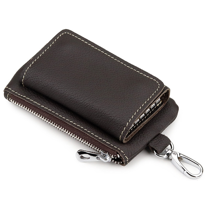 Key Case Genuine Leather 2026 New Model Key Pouch First Layer Cowhide Coin Purse Multifunctional Integrated Bag Simple Card Holder Key Case Genuine Leather 2026 New Model Key Pouch First Layer Cowhide Coin Purse Multifunctional Integrated Bag Simple Card Holder
