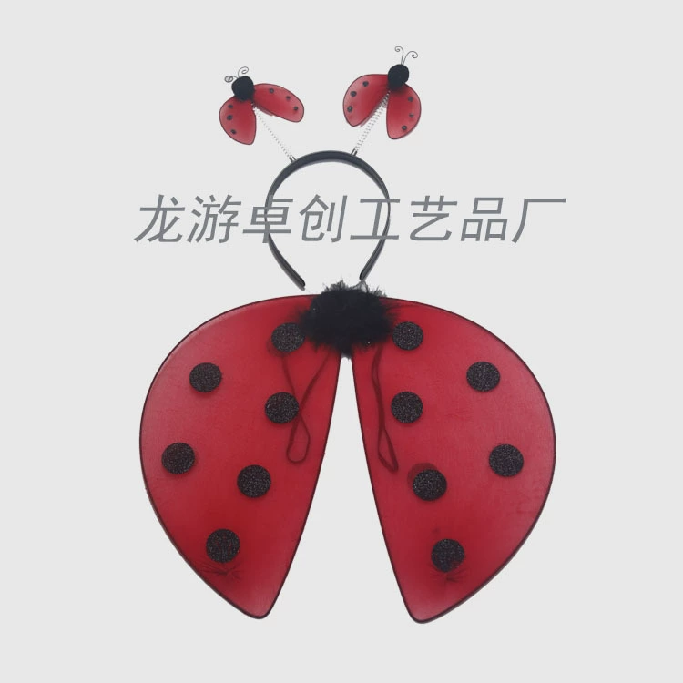 Трансграничная оптовая продажа, крылья бабочки, детский костюм для выступлений, реквизит, имитация крыльев эльфа, головной убор, костюм-тройка