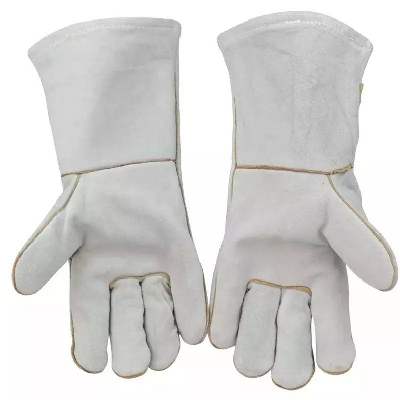 Guantes de soldador de protección laboral engrosada guantes de reparación de automóviles a prueba de fuego flor Splash guantes de piel de vaca al por mayor