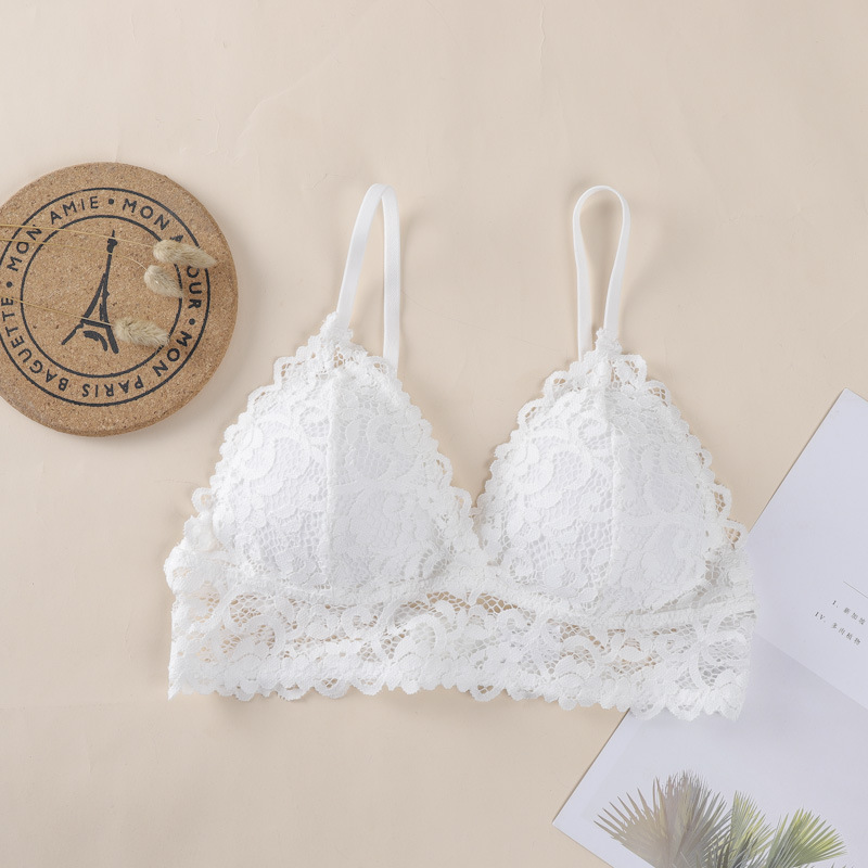 Nuevo sujetador de encaje cómodo push up sexy belleza espalda inalámbrica chica ropa interior cómodo sujetador sin costuras agradable a la piel