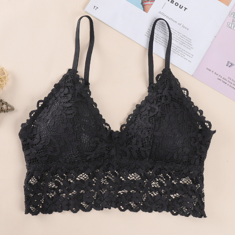 Sexy cabestrillo belleza espalda envuelta pecho superior Soporte push up inalámbrico chica ropa interior verano encaje sujetador entrega de una pieza